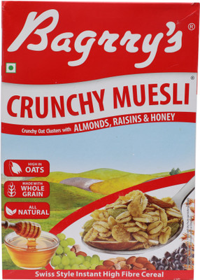 Bagrry's Crunchy Muesli Almonds , Raisins & Honey(500 g, Box)