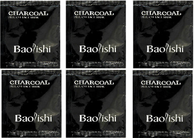 Baoiishi Charcoal Mask (Pack of 6), Whitening Skin and Acne Removal(36 g)
