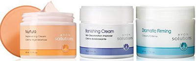 Avon Solutions Avon Skin Solutions Three Piece Set Of Dramatic Firming Cream Nurtura Replenishing Cream Banishing Cream Skin Discoloration Improver(50.28 ml)
Avon Solutions Avon Skin Solutions Three Piece Set Of Dramatic Firming Cream Nurtura Replenishing Cream Banishing Cream Skin Discoloration Improver(50.28 ml)