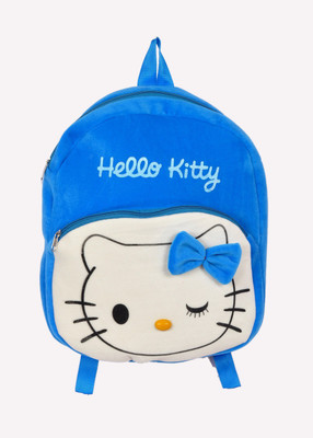 kidofly swati toy kids school bag ( 2 to 5 age ) new hello kitty double zip , sky blue - 39 cm(sky blue)