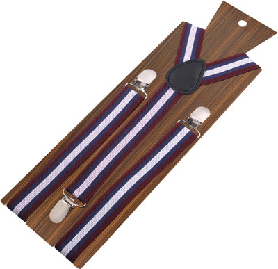 Peluche Y- Back Suspenders for Men, Boys(Maroon, Blue, White)