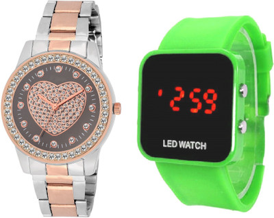 COSMIC DUAL TONE HEART-SOOMSSERIES WOMEN AND LADIES WATCH with Green LED big screen -35 mm led KIDS DIGITAL Watch - For Boys & Girls
COSMIC DUAL TONE HEART-SOOMSSERIES WOMEN AND LADIES WATCH with Green LED big screen -35 mm led KIDS DIGITAL Watch - For Boys & Girls