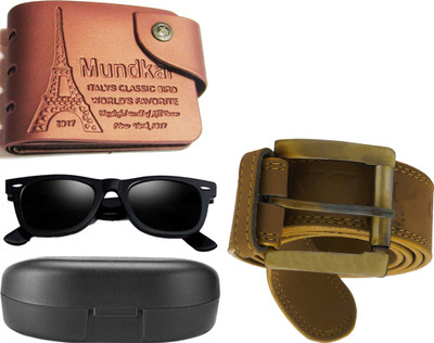 Peacock Mundkar Wallet, Wayfarer Combo(Tan, Black)
