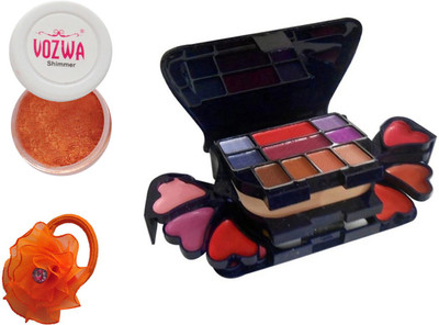 Vozwa Copper Eyeshadow Shimmer Powder, Makeup kit and Band(Set of 3)