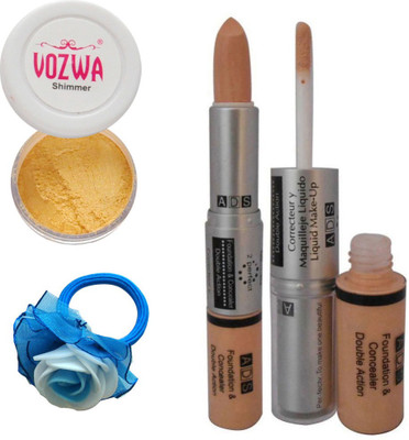 Vozwa Golden Eyeshadow Shimmer Powder, Foundation & Concealer Double Action and Band(Set of 4)
Vozwa Golden Eyeshadow Shimmer Powder, Foundation & Concealer Double Action and Band(Set of 4)