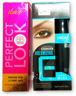 Iba Halal Care bb cream -eye mascara +2 eye liner combo pack(Set of 2)