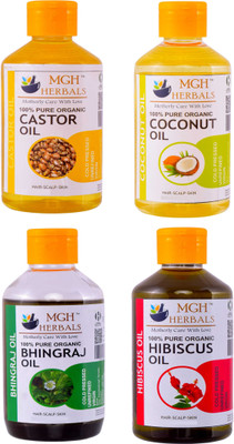 MGH Herbals Castor, Coconut, Hibiscus & Bhingraj Oil For Hair Growth (Pack of 4) Hair Oil(400 ml)
MGH Herbals Castor, Coconut, Hibiscus & Bhingraj Oil For Hair Growth (Pack of 4) Hair Oil(400 ml)