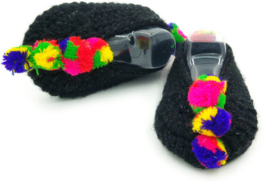 Magic Needles Booties(Toe to Heel Length - 11 cm Black)