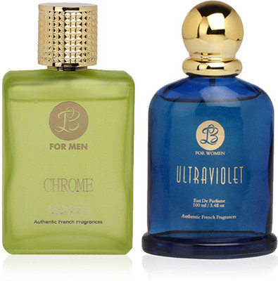 LB Perfume CHROME AND ULTRA VIOLET PERFUME FOR MEN & WOMEN 100 ML EDP(COMBO OF 2) Perfume - 25 ml(For Men & Women)