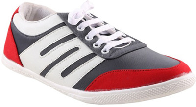 Alexus Canvas Shoes For Men(Red, Grey