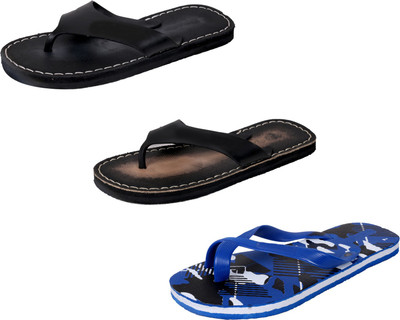 IndiWeaves StepCare Slippers, Black::blue