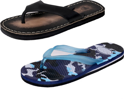 Indistar StepCare Slippers, Black::blue