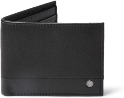Van Heusen Men Formal Black Genuine Leather Wallet(7 Card Slots)