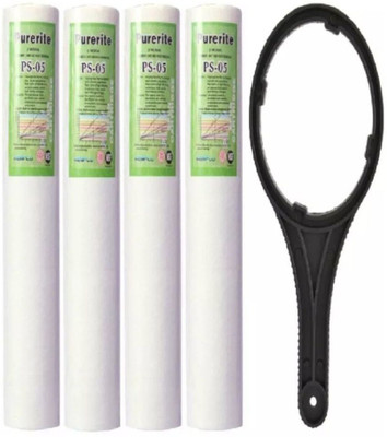 Domnicks 20" Spun filter candle + wrench spanner key for ro water purifier Solid Filter Cartridge(5, Pack of 4)
Domnicks 20" Spun filter candle + wrench spanner key for ro water purifier Solid Filter Cartridge(5, Pack of 4)