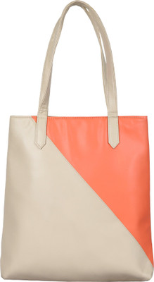 Berrypeckers Tote(Orange, Beige), Beige;orange
