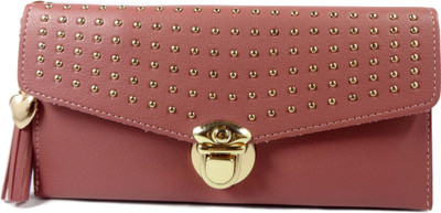 SB Women Pink Artificial Leather Wallet(6 Card Slots)