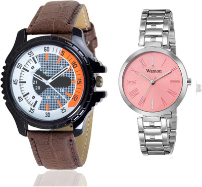 Wanton pink steel strap profesional and stylish attractive dial watch with Blue stylish Blue eye catcher design dial combo couple watch Exclusive collection watches Watch - For Boys & Girls
Wanton pink steel strap profesional and stylish attractive dial watch with Blue stylish Blue eye catcher design dial combo couple watch Exclusive collection watches Watch - For Boys & Girls