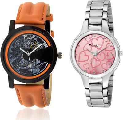Wanton Pink color official stylish women watch with Brown open machanical dial attractive combo couple watch Exclusive collection watches Watch - For Boys & Girls
Wanton Pink color official stylish women watch with Brown open machanical dial attractive combo couple watch Exclusive collection watches Watch - For Boys & Girls
