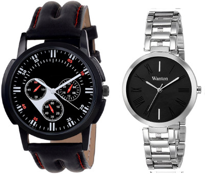 Wanton black steel strap profesional and stylish attractive dial watch with black chronographpattern stylish watch combo couple watch Exclusive collection watches Watch - For Boys & Girls
Wanton black steel strap profesional and stylish attractive dial watch with black chronographpattern stylish watch combo couple watch Exclusive collection watches Watch - For Boys & Girls