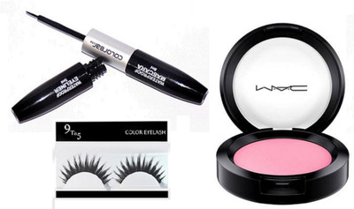 9 to 5 eyelashes & Mac pink shade blusher ,Colorbar 2 in 1 eyeliner & mascara(Set of 3)
9 to 5 eyelashes & Mac pink shade blusher ,Colorbar 2 in 1 eyeliner & mascara(Set of 3)