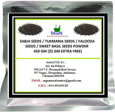 MGBN SABJA SEEDS / TUKMARIA SEEDS / FALOODA SEEDS / SWEET BASIL SEEDS POWDER 450 GM(25 GM EXTRA FREE)(450 g)
MGBN SABJA SEEDS / TUKMARIA SEEDS / FALOODA SEEDS / SWEET BASIL SEEDS POWDER 450 GM(25 GM EXTRA FREE)(450 g)