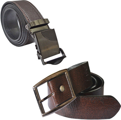 LOOPA Men Formal Brown Synthetic Belt