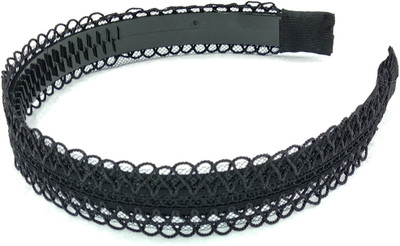 fairytale Fancy Netted Design Black Hair Bands Premium Quality. Head Band(Black)