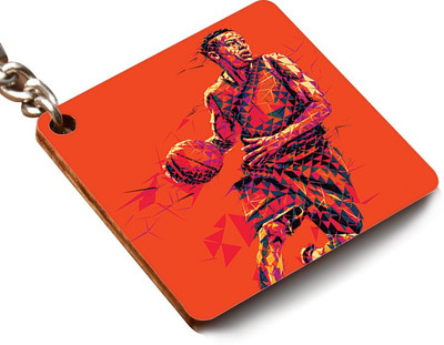 CRAZYINK KCSQUARE-Basketball Vector Key Chain