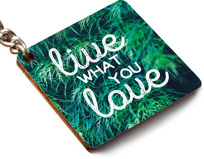CRAZYINK KCSQUARE-Live what you Love Key Chain