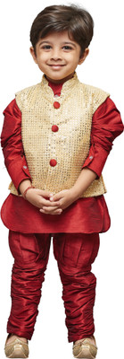 JBN Creation Boy's Festive & Party, Wedding Kurta, Waistcoat and Breeches Set(Maroon Pack of 1, Maroon & gold
JBN Creation Boy's Festive & Party, Wedding Kurta, Waistcoat and Breeches Set(Maroon Pack of 1, Maroon & gold