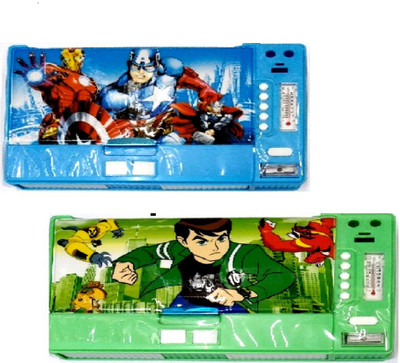 S2KCrafts s2kc-1018 s2kc-1018 avengers,ben10, 8 buttons jumbo plastic pencil box Art Plastic Pencil Boxes(Set of 2, Light Blue, Green)
S2KCrafts s2kc-1018 s2kc-1018 avengers,ben10, 8 buttons jumbo plastic pencil box Art Plastic Pencil Boxes(Set of 2, Light Blue, Green)