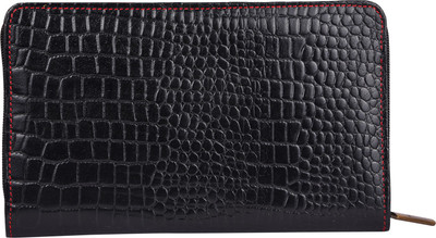 TVJ Men Black Artificial Leather Wallet(8 Card Slots)