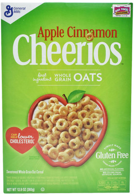 General Mills Apple Cinnamon Cheerios, Whole Grain Oats - 365g (12.9oz)(365 g, Box)
General Mills Apple Cinnamon Cheerios, Whole Grain Oats - 365g (12.9oz)(365 g, Box)