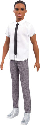 Barbie KEN FASHIONISTA ORIGINAL WHITE SHIRT W/TIE(Multicolor)