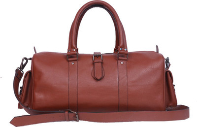 zakara Brown Bruto Leather 19 inches Travel Duffel Bag(Brown)