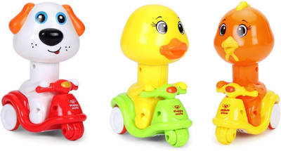 DINAARKAN PRESS & GO MOTO ANIMAL DOG,DUCK & BIRD ON SCOOTER TOY FOR TODDLERS(Red, White, Yellow, Green, Orange), Green;orange;red;white;yellow 
DINAARKAN PRESS & GO MOTO ANIMAL DOG,DUCK & BIRD ON SCOOTER TOY FOR TODDLERS(Red, White, Yellow, Green, Orange), Green;orange;red;white;yellow