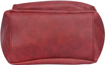 Fiona Trends Zipper 4 L Backpack(Red), Wine