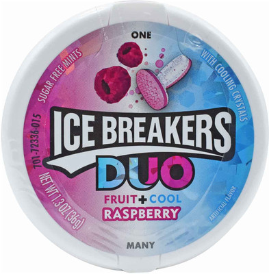 Icebreakers Sugar Free Mints Duo, Fruit + Cool Rasberry - 36g (1.3oz) Mouth Freshener
Icebreakers Sugar Free Mints Duo, Fruit + Cool Rasberry - 36g (1.3oz) Mouth Freshener