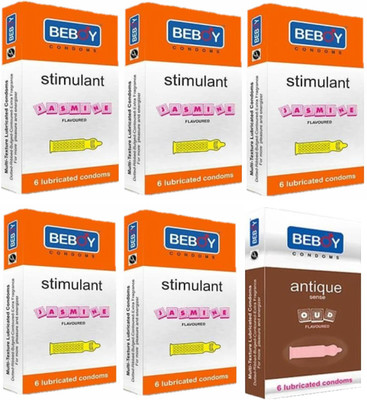 Beboy 5 Jasmine & 1 Oud Condom(Set of 6, 36S)
