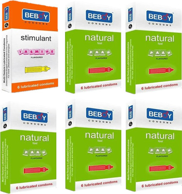 Beboy 1 Jasmine & 5 Paan Condom(Set of 6, 36S)