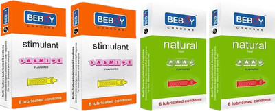 Beboy 2 Jasmine & 2 Paan Condom(Set of 4, 24S)