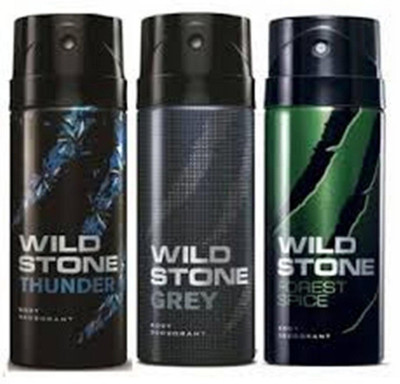 Wild Stone thunder each grey & forest spice Deodorant Spray - For Men(450 ml, Pack of 3)
Wild Stone thunder each grey & forest spice Deodorant Spray - For Men(450 ml, Pack of 3)
