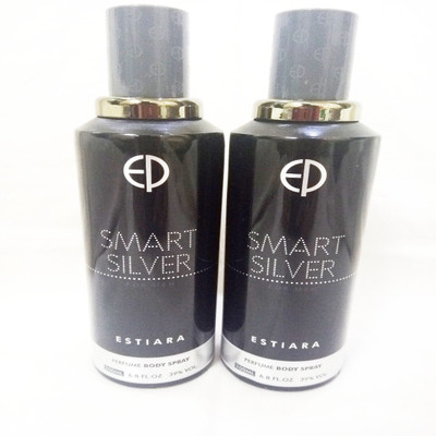 ESTIARA SMART SILVER Perfume Body Spray - For Men(400 ml, Pack of 2)