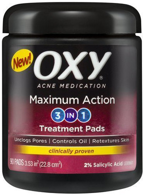 Oxy Maximum Action 3-in-1 Acne Medication Treatment Pads(90)