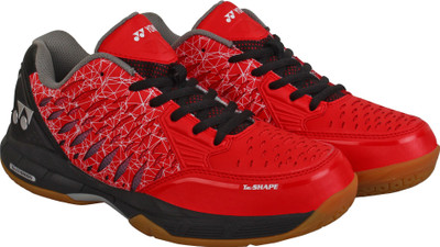 Yonex Badminton Shoes For Men(Red, Black