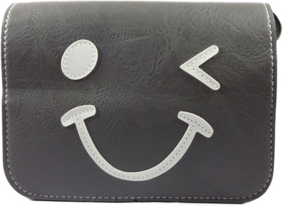 SB Women Casual Grey PU Sling Bag