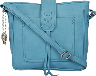 Butterflies Women Casual Blue PU Sling Bag