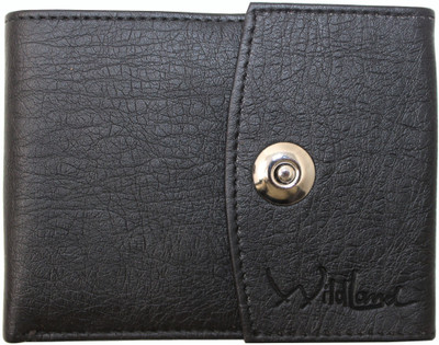 Wildland Men Black Artificial Leather Wallet(6 Card Slots)