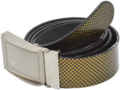 Faynci Men Casual Yellow, Black Synthetic Reversible Belt, Black;yellow 
Faynci Men Casual Yellow, Black Synthetic Reversible Belt, Black;yellow