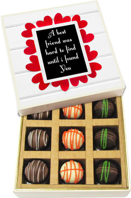 Chocholik Friendship Gift - A Best Friend Was Hard To Find - Dark, Milk, White Chocolate - 9pc Truffles(135 g)
Chocholik Friendship Gift - A Best Friend Was Hard To Find - Dark, Milk, White Chocolate - 9pc Truffles(135 g)